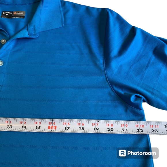 Callaway Opti Dry Golf Polo Short Sleeve Logo Callaway Hogan Blue Men's size M - Picture 6 of 10